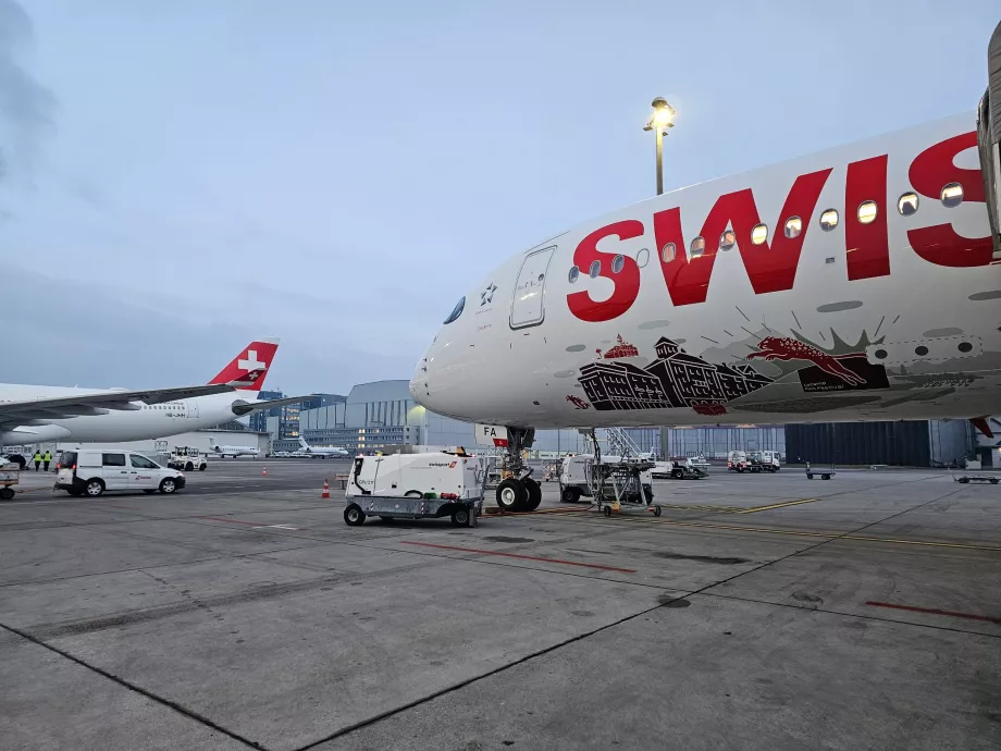 Airbus A350 at Zurich Airport