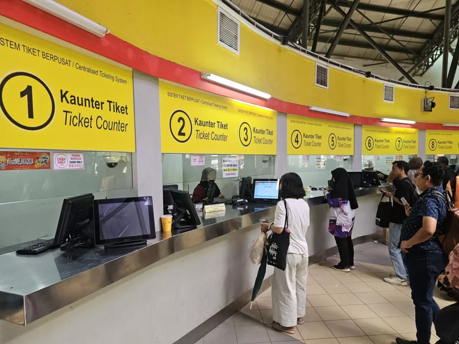 Ticket offices at the bus station