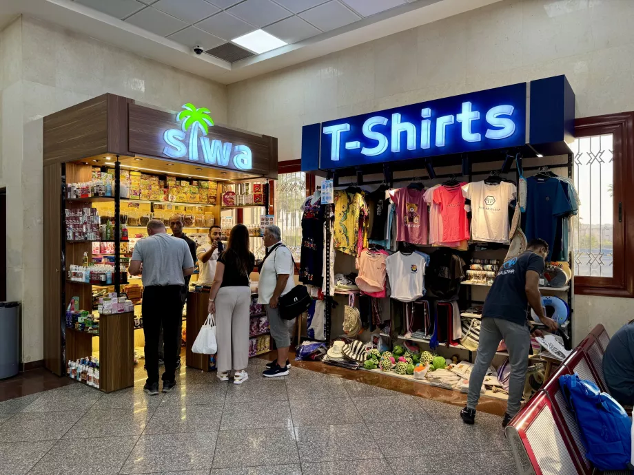 Shops in the departure hall