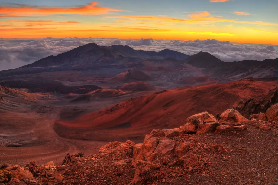 Colours of the landscape at sunrise