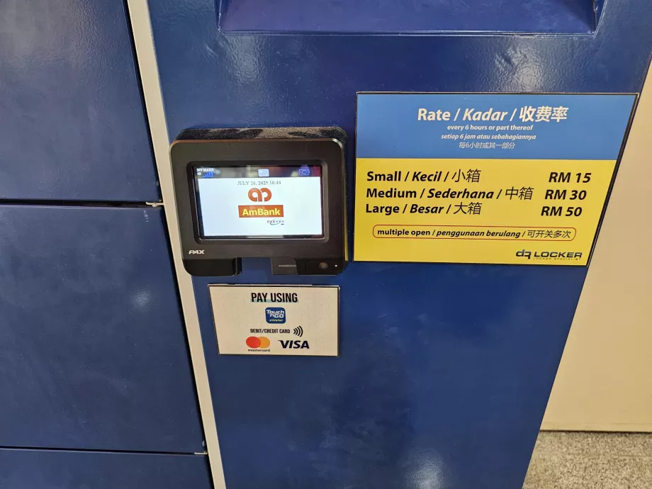 Luggage storage prices