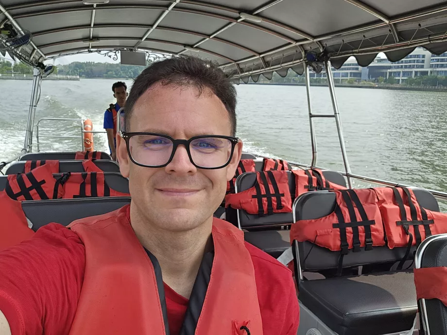 Me on the boat, water taxi