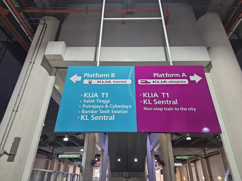 KLIA Transit and KLIA Ekspres platforms
