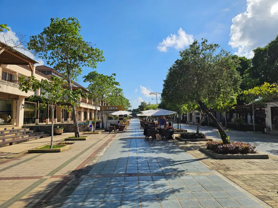 Shopping street between departure and arrival hall, public part