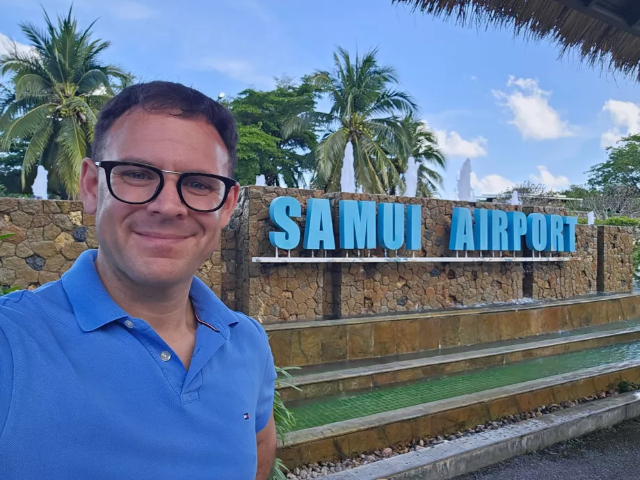 Me in front of Koh Samui airport