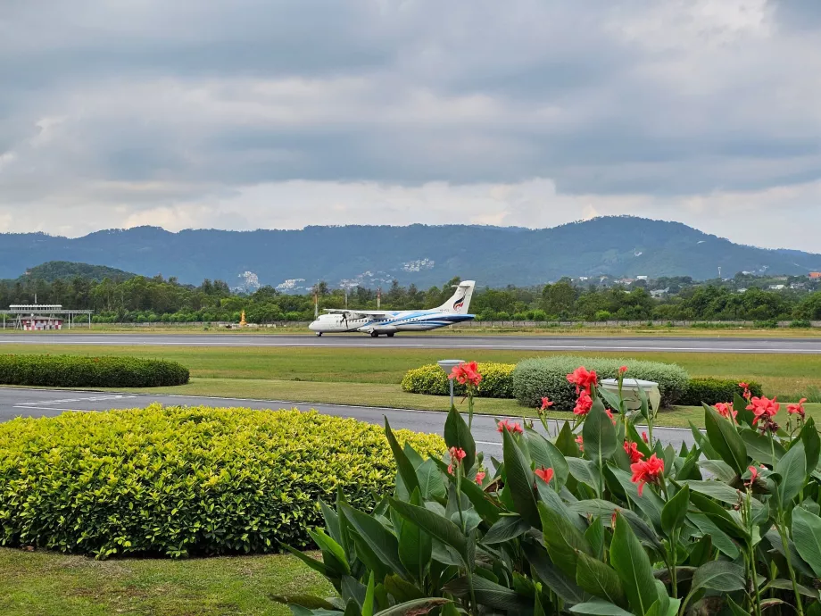 Bangkok Airways plane at Koh Samui Airport