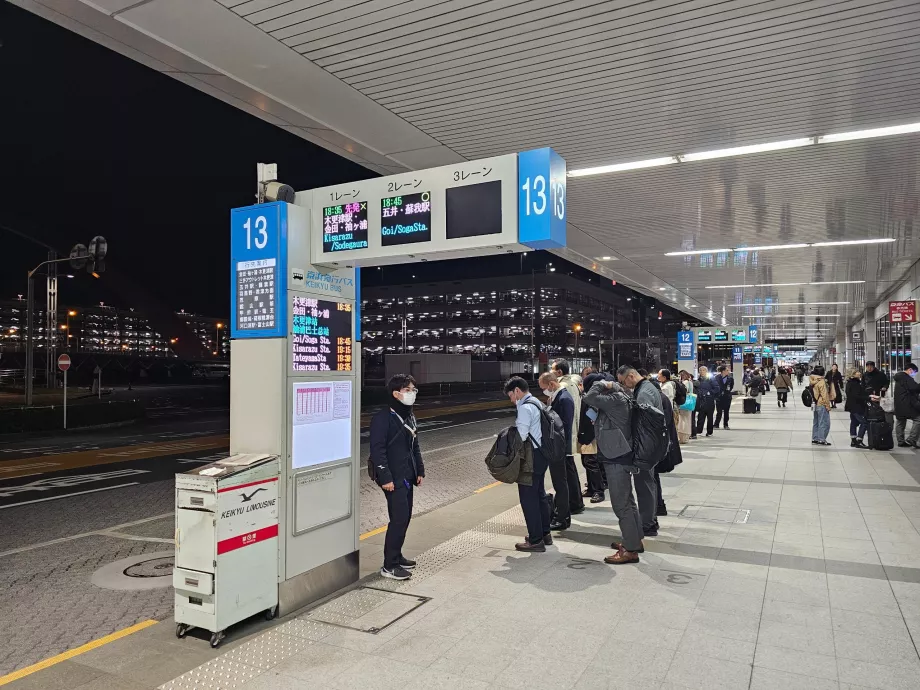 Bus stops in front of Terminal 1