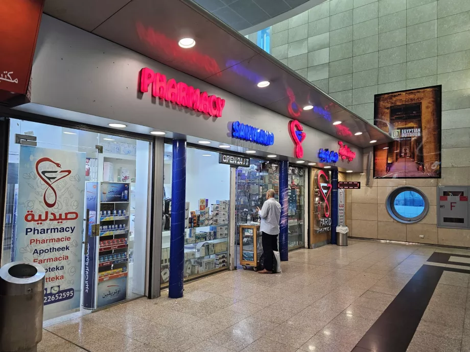Pharmacy in the public area of Terminal 3, departures