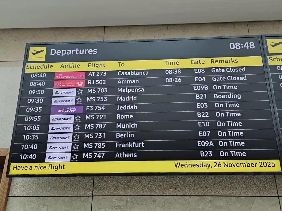 Departure board