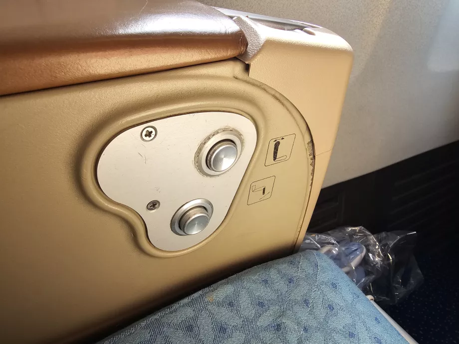 Seat and footrest controls