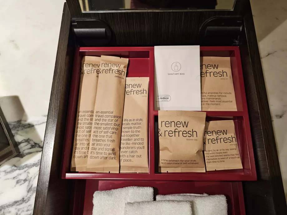 Amenity kit in the bathroom