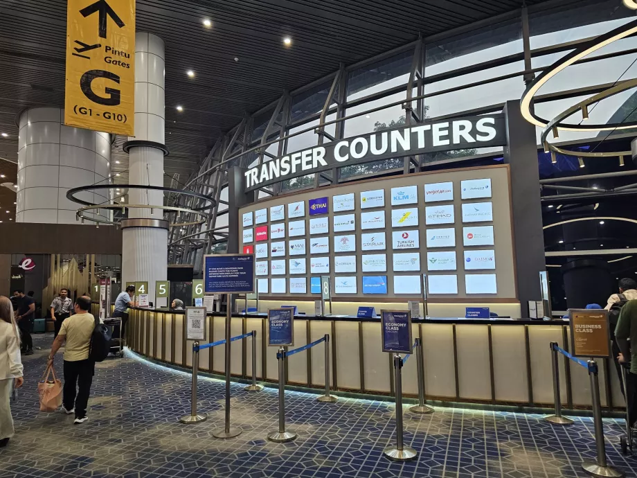 Transfer counters, Terminal 1