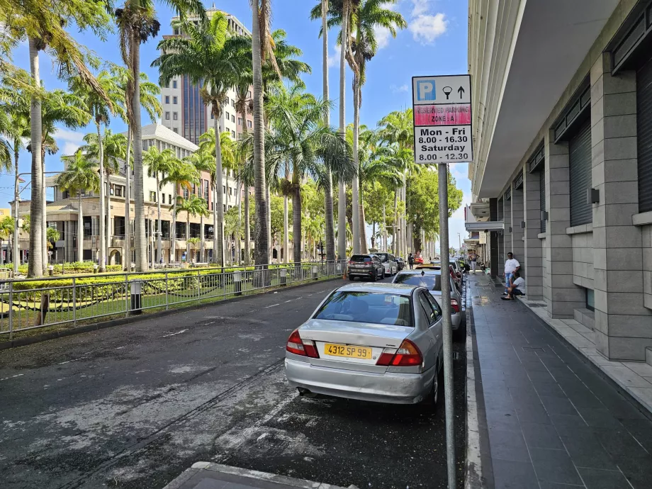 Paid parking in the city