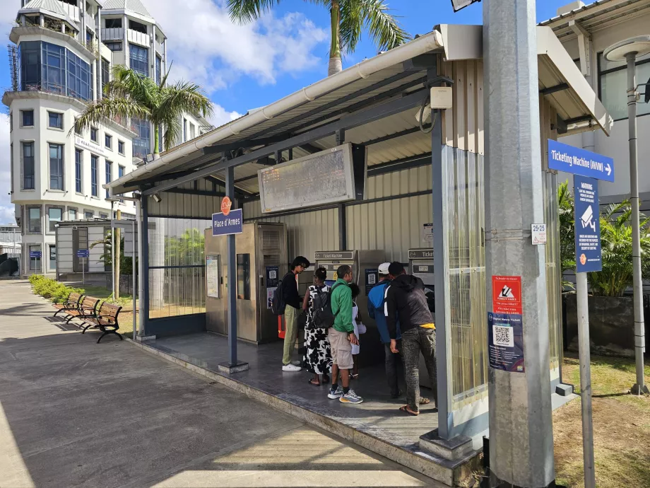 Ticket machines at the tram stop