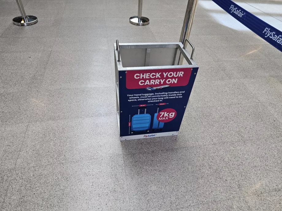 Hand luggage template