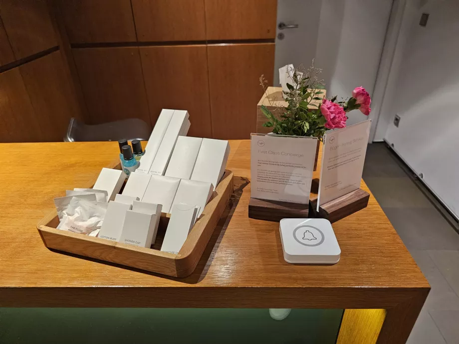 Reception at the showers