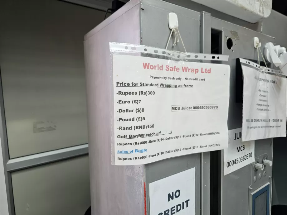 Luggage wrapping prices
