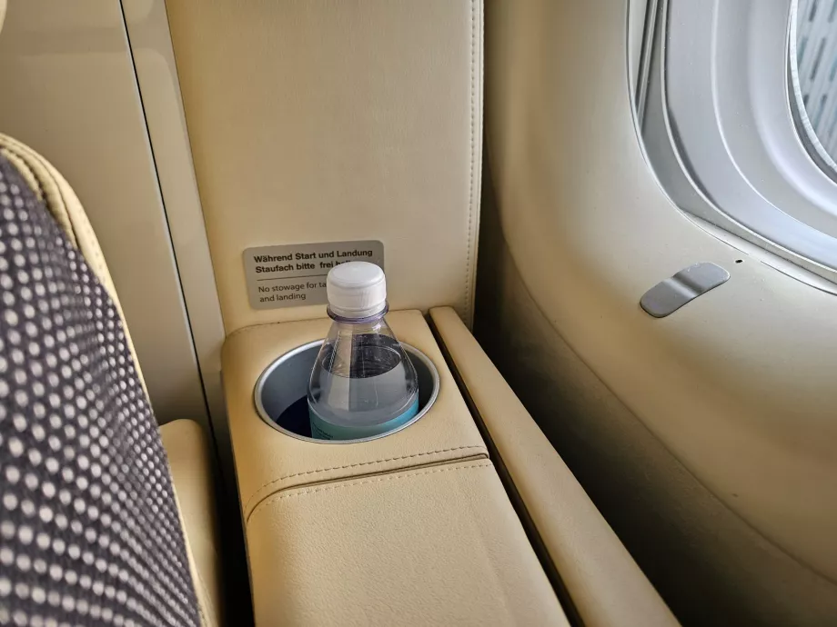 Water bottle in the seat