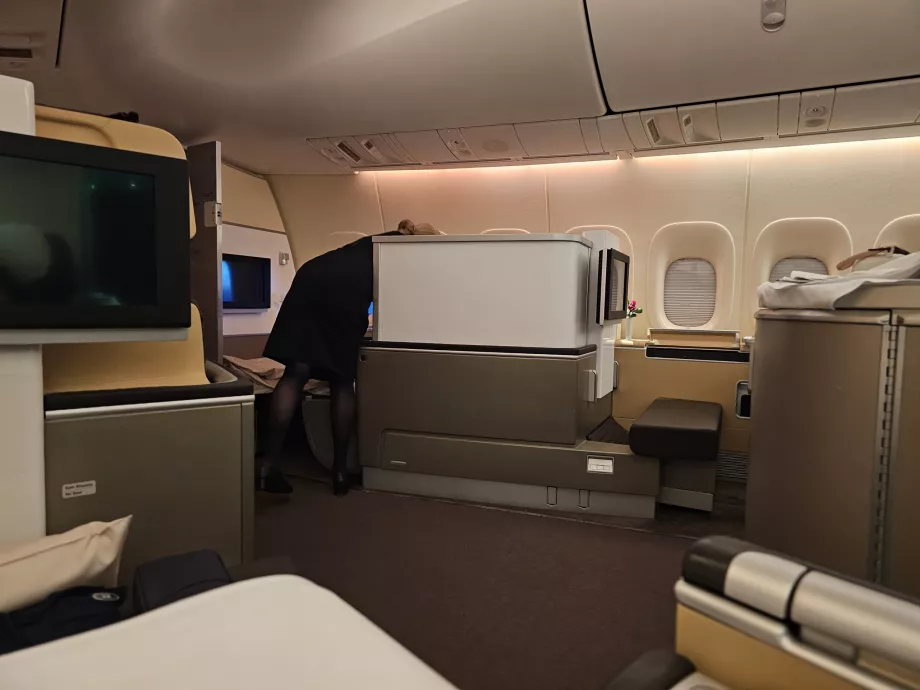 First class cabin as seen from seat 2A