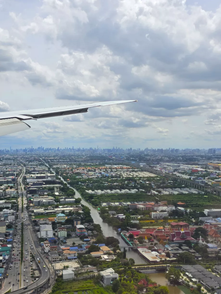 Just before landing at BKK Airport