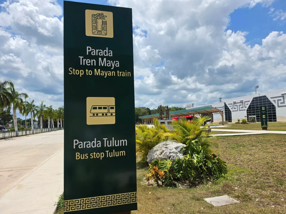 Directions from the terminal to the bus stops