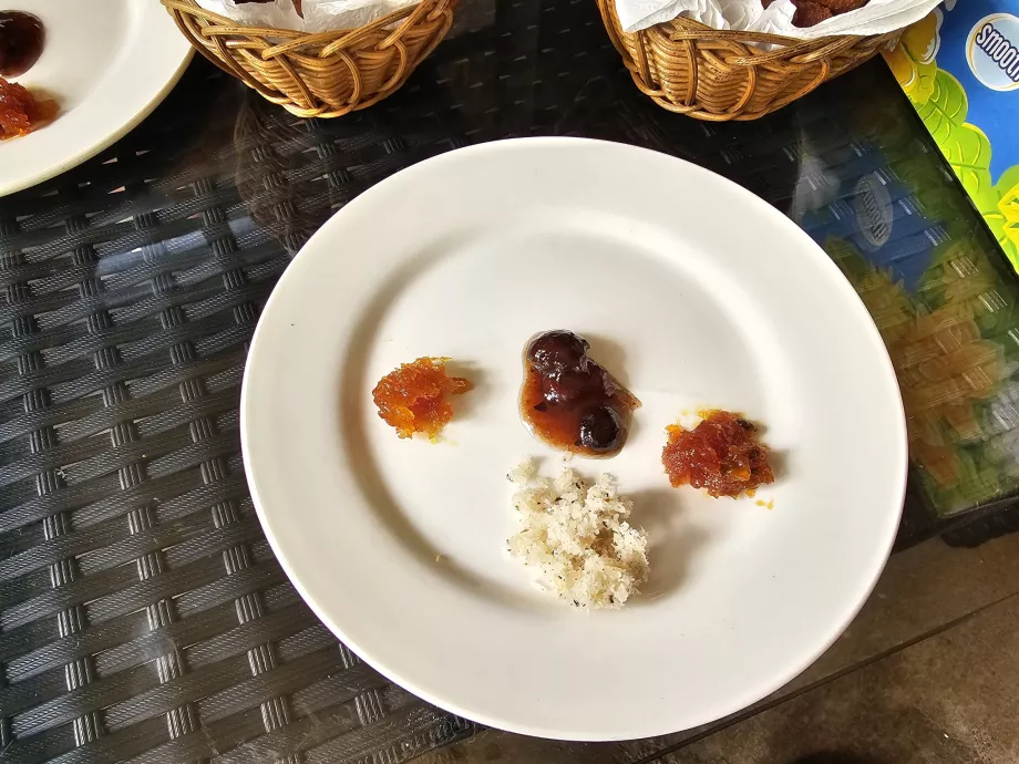 Tasting of marmalades