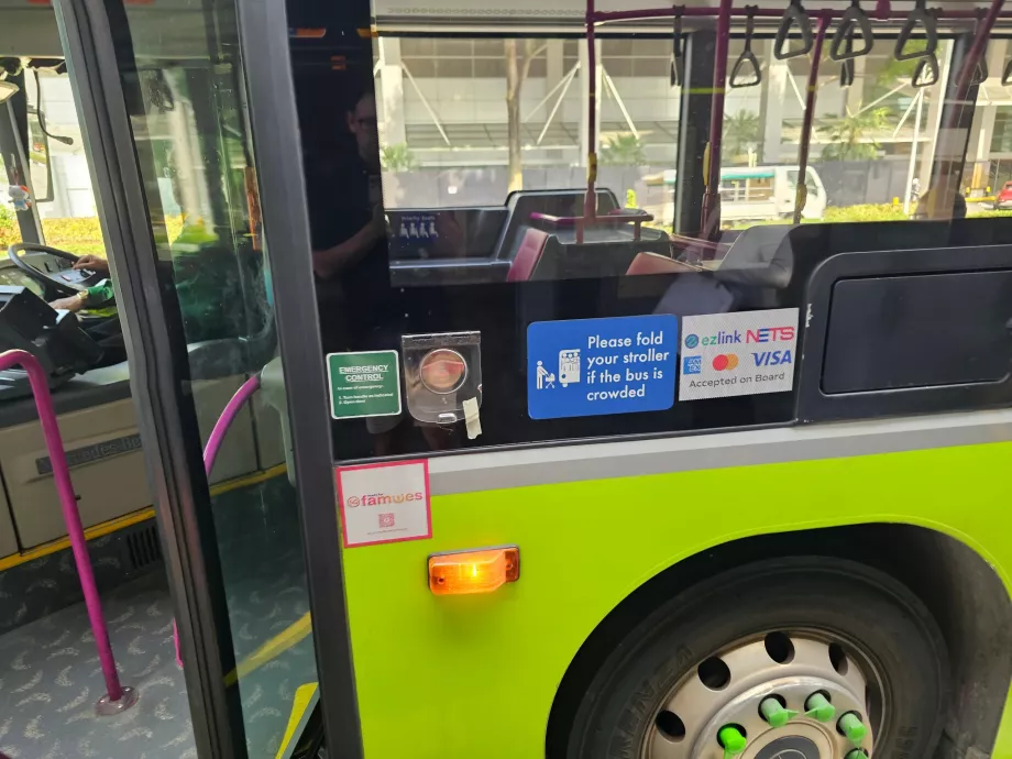 Payment by card on the bus