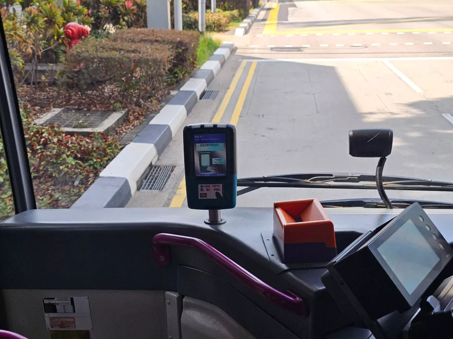 Payment by card on the bus