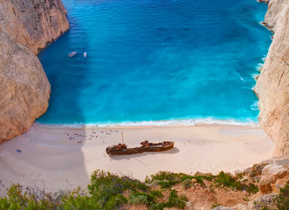 Boat on Navagio beach