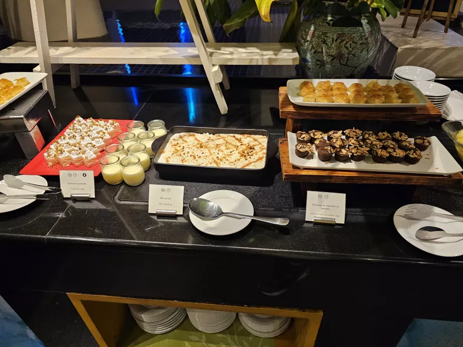 Sweets, dinner