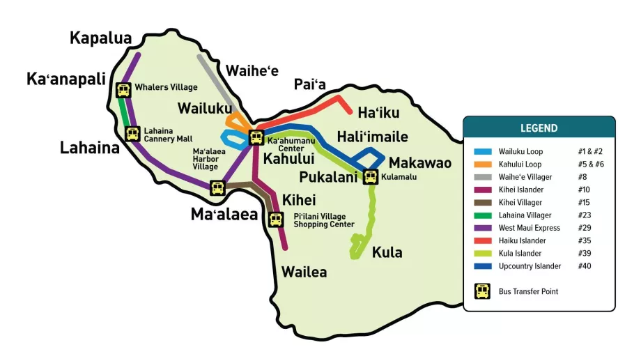 Maui Bus Map
