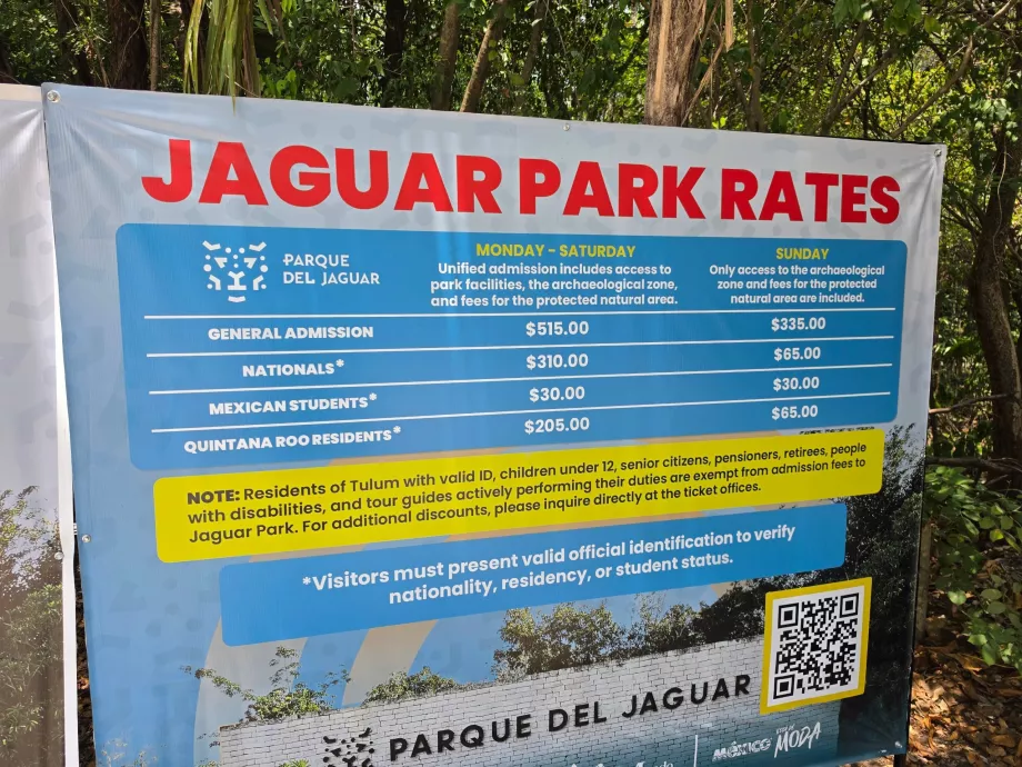 Tulum Archaeological Site, admission prices