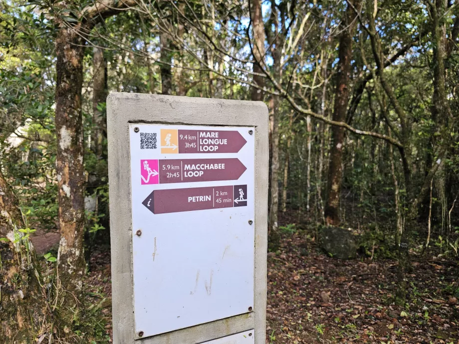 Signage in Black River NP
