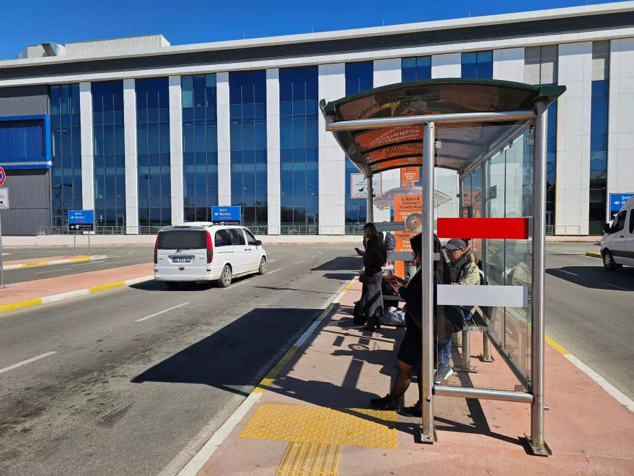 City bus stop in front of Terminal 2