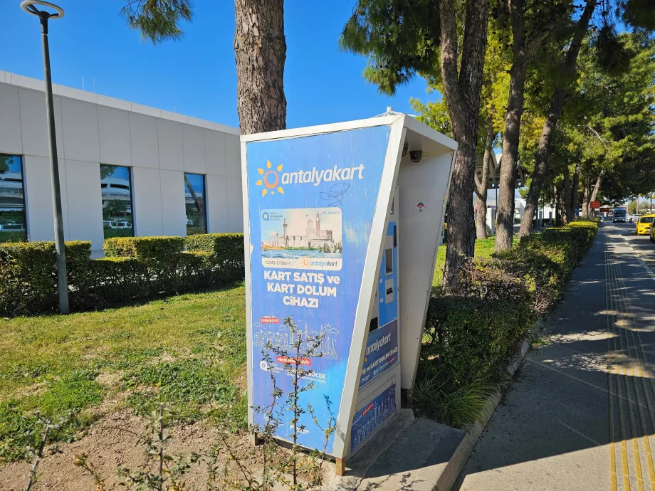 AntalyaKart vending machine just outside terminal 1