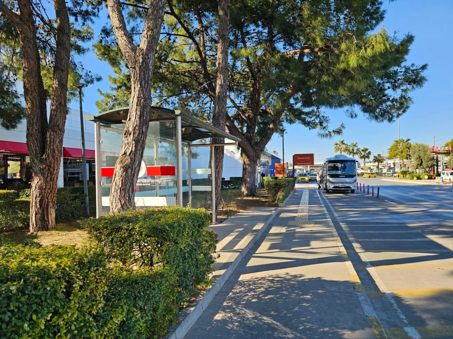 City bus stop in front of Terminal 1