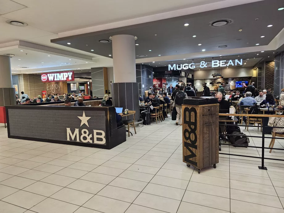 Cafés and fast-food outlets in the transit zone (national part)