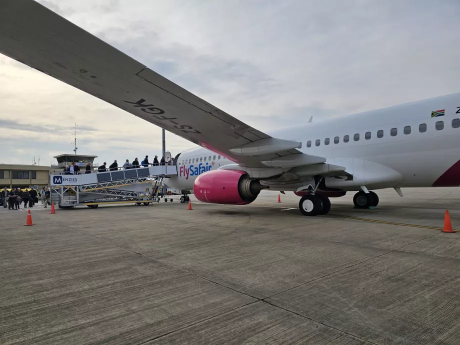 Boarding the plane