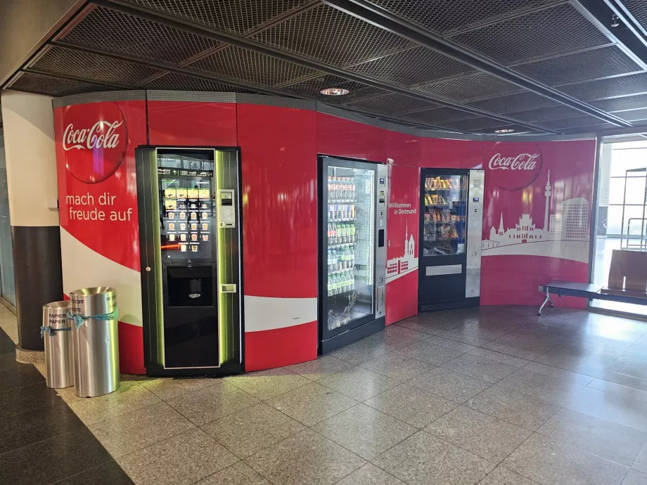 Vending machines in the arrivals hall