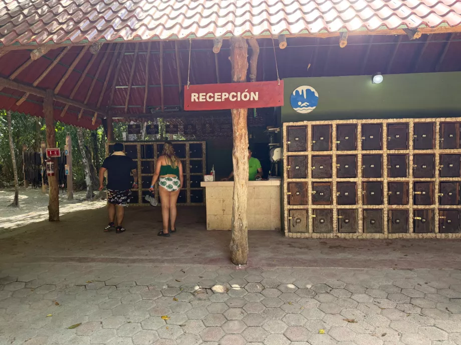 Reception area at the Aktun Chen cenote