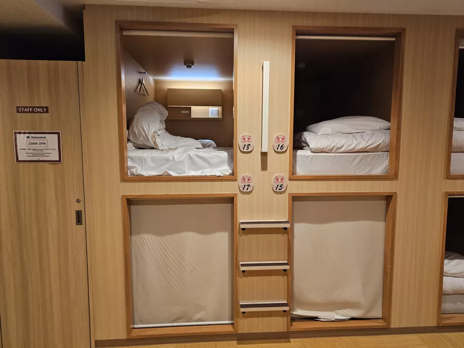 Capsules - rooms in a capsule hotel