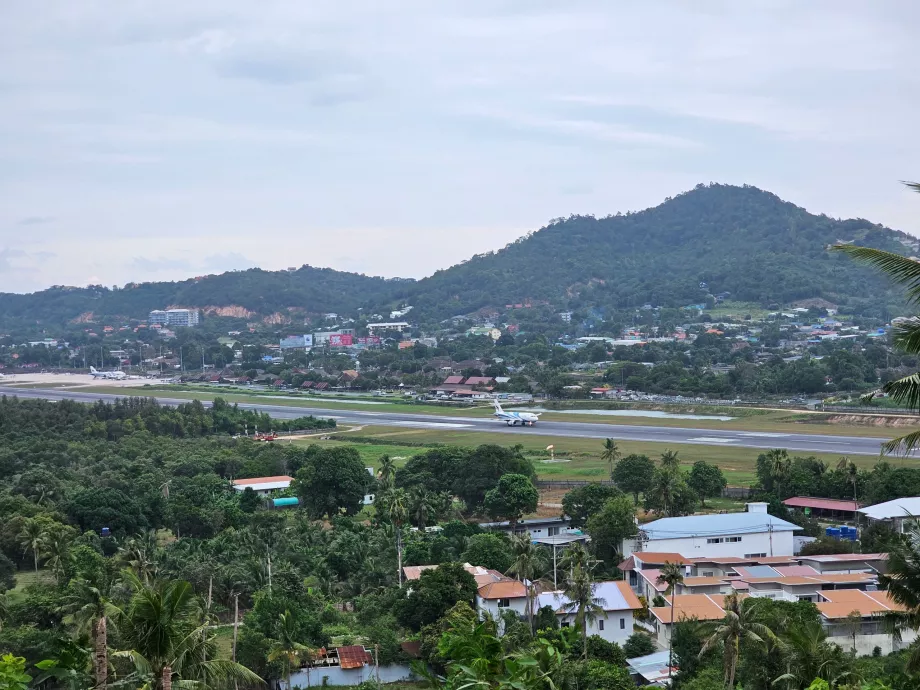 View of the airport from Chaweng Pagoda