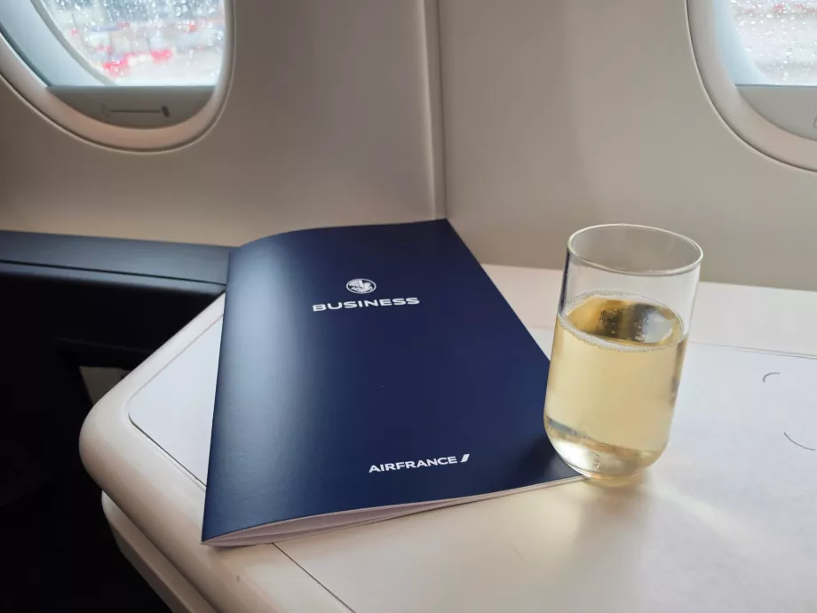 Menu and welcome drink