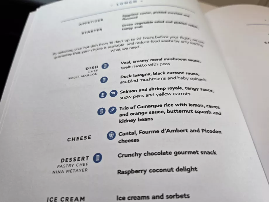 Menu – lunch