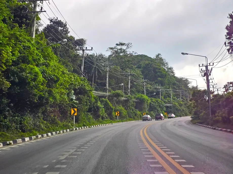 Main roads around the island