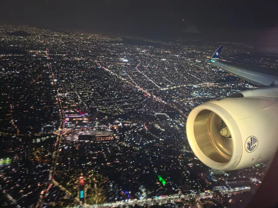 A view of Mexico City at night