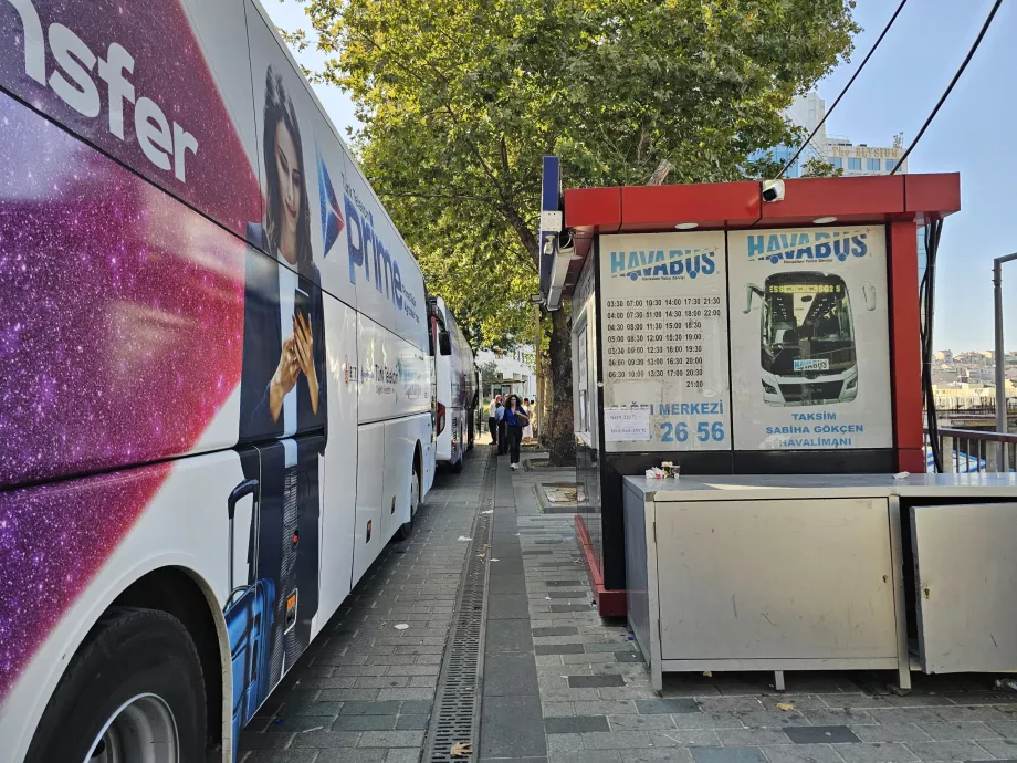 Bus stop at Taksim Square