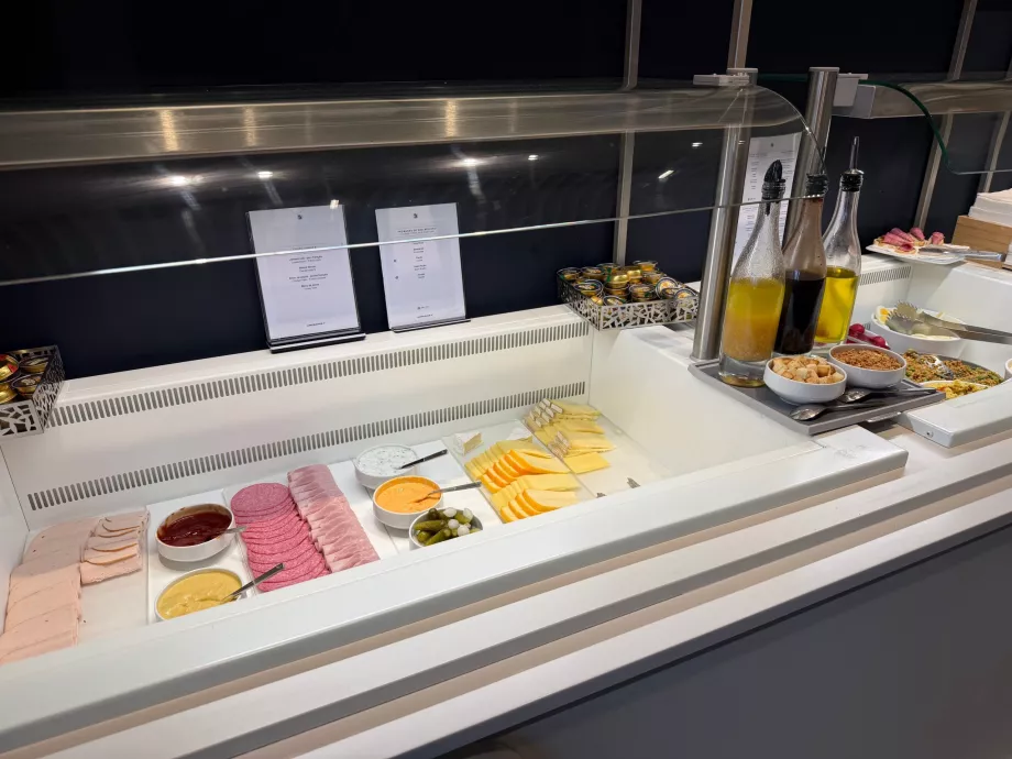 Food on offer in the lounge