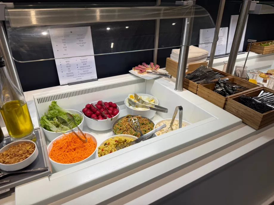 Food on offer in the lounge