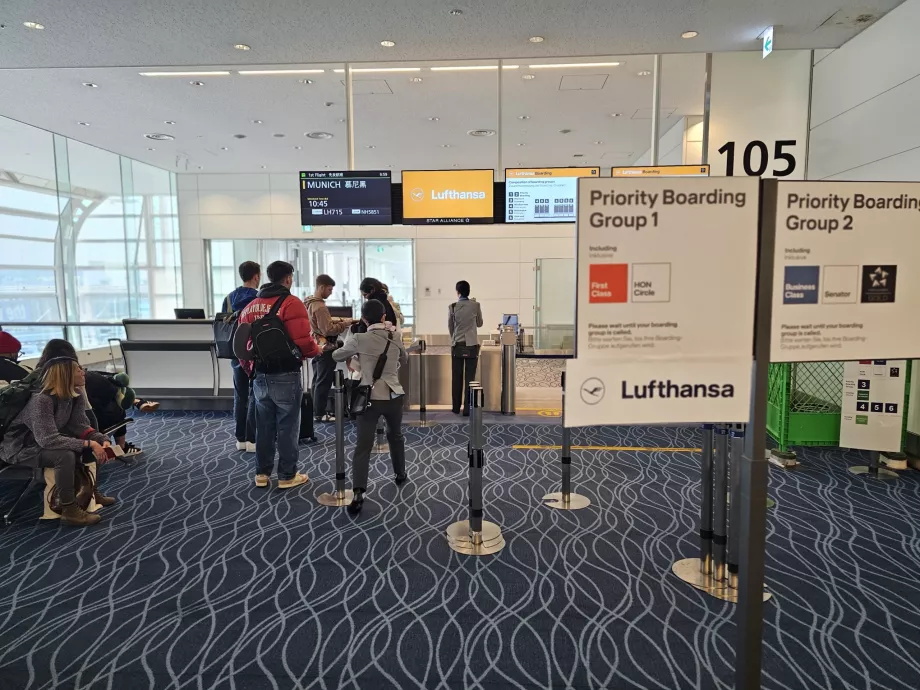 Boarding on the flight